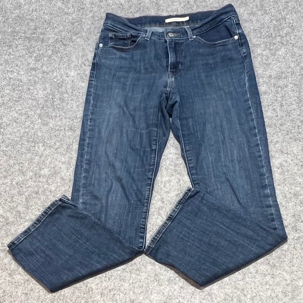 Levis Womens Classic Bootcut Jeans Dark Wash Blue Stretch Denim Size 4